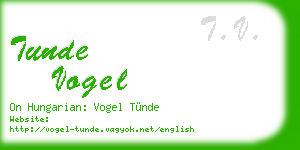 tunde vogel business card