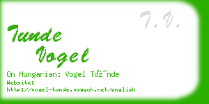 tunde vogel business card